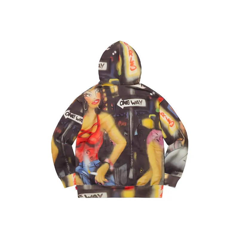 Supreme X Lady Pink Hooded Sweatshirt-1