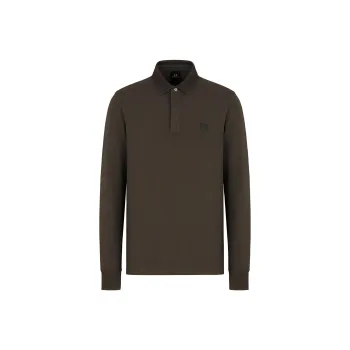 ARMANI EXCHANGEAE SS24 Polo Shirt Men's Olive Brown
