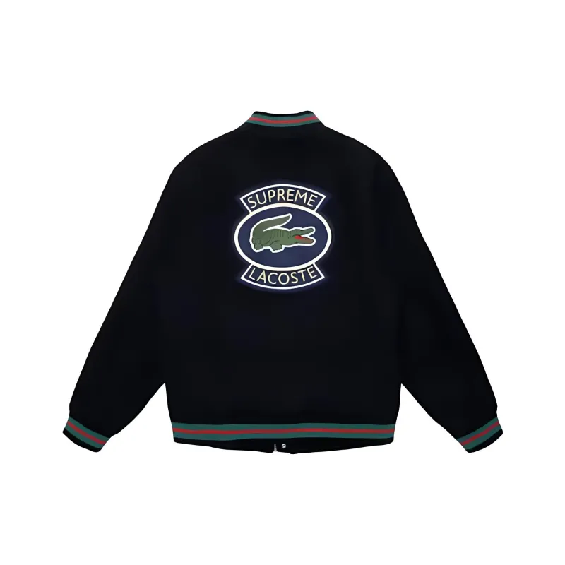 Supreme Lacoste Wool Varsity Jacket-1