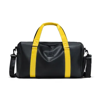 HLA PU Gym Bag Travel Bag 32L Unisex Black Yellow