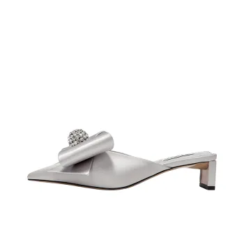 SHOESZOOO Closed Toe Slippers Women's Gilded Secret Silver