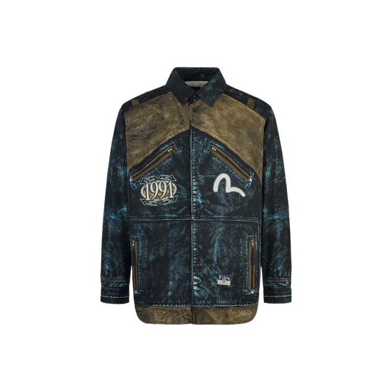 EVISU Shirt Men's Black All Over Print-0