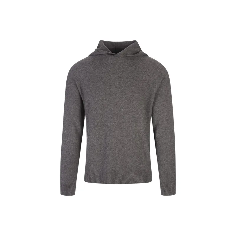 VINCE Melange effect Knit Hoodie-0