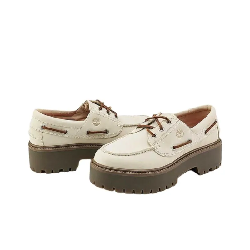Timberland Stone Street Boat Shoes Women's White-2