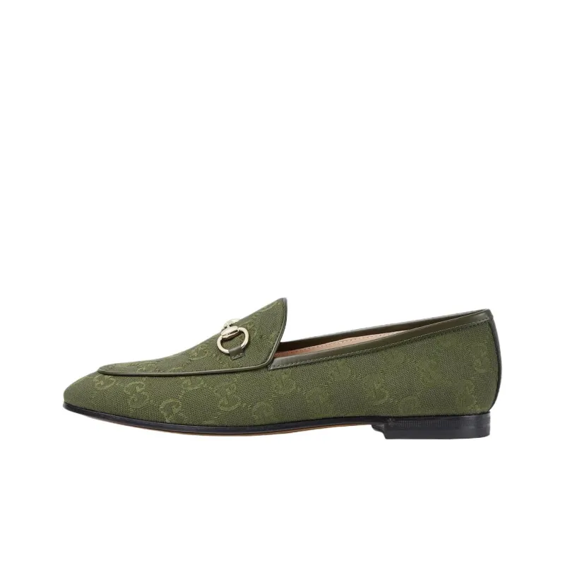 GUCCI Jordaan Casual Single Shoes Women's Green-0