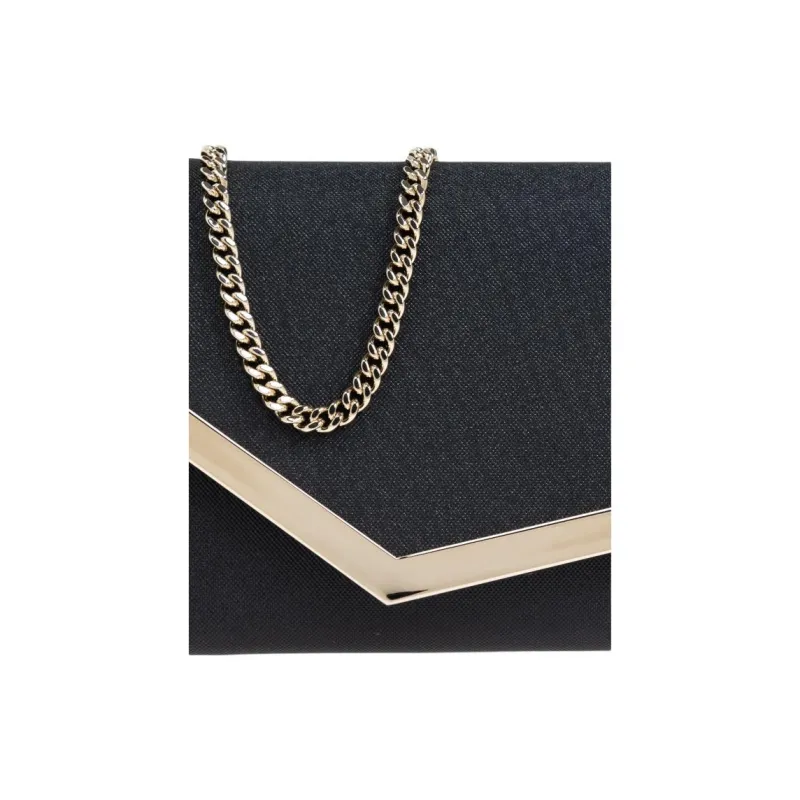 Jimmy Choo Emmie Glitter Chain-Linked Clutch Bag-4