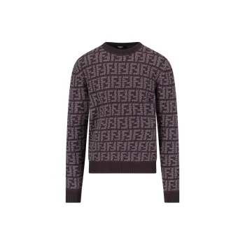 FENDI Monogrammed Intarsia Knit Sweaters