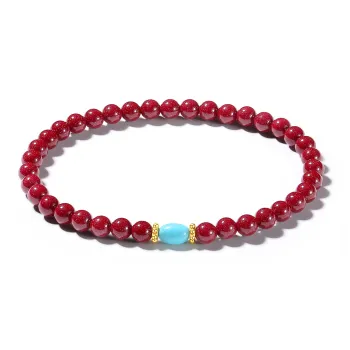 PUTUOSHANWENCHUANG Cinnabar Bracelets Unisex