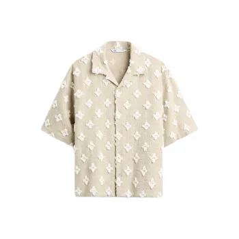 ZARA Shirts Men Brown Yellow
