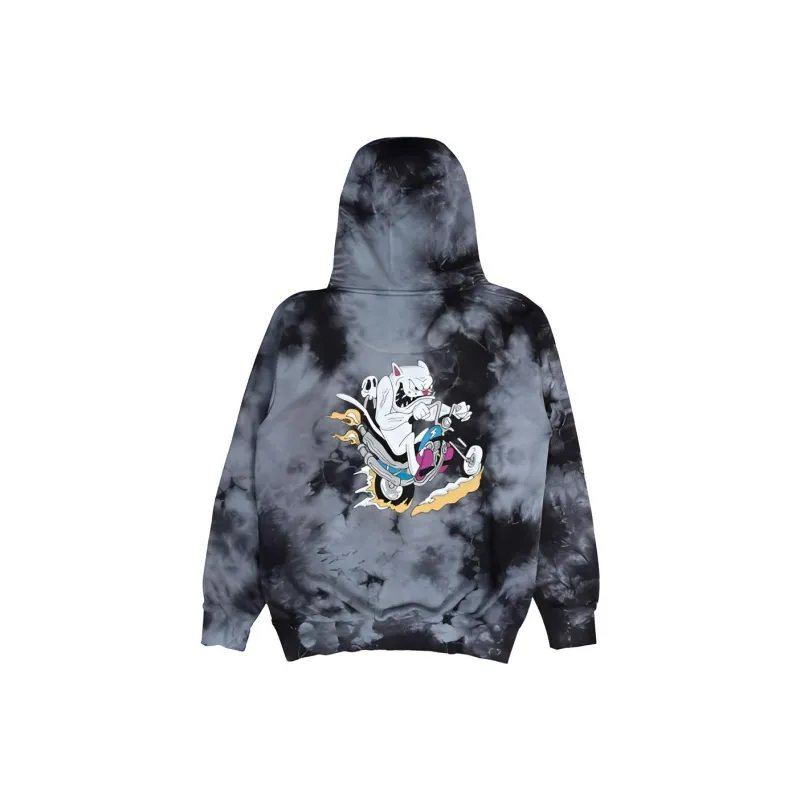 RIPNDIP Hooded Regular Sweatshirt Winter Unisex Tie Dye Black-1