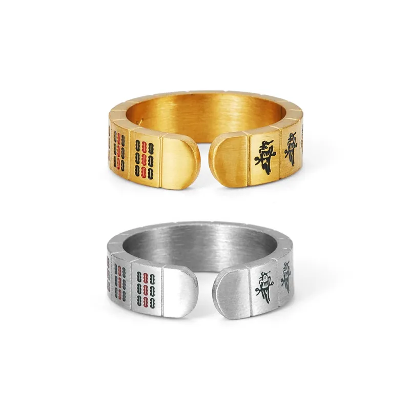 DH7 Titanium Steel Rings Unisex-10