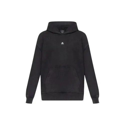 Moose Knuckles Logo Plaque Long Sleeved Hoodie