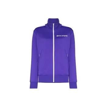 PALM ANGELS Logo Print Zip Up Track Jacket