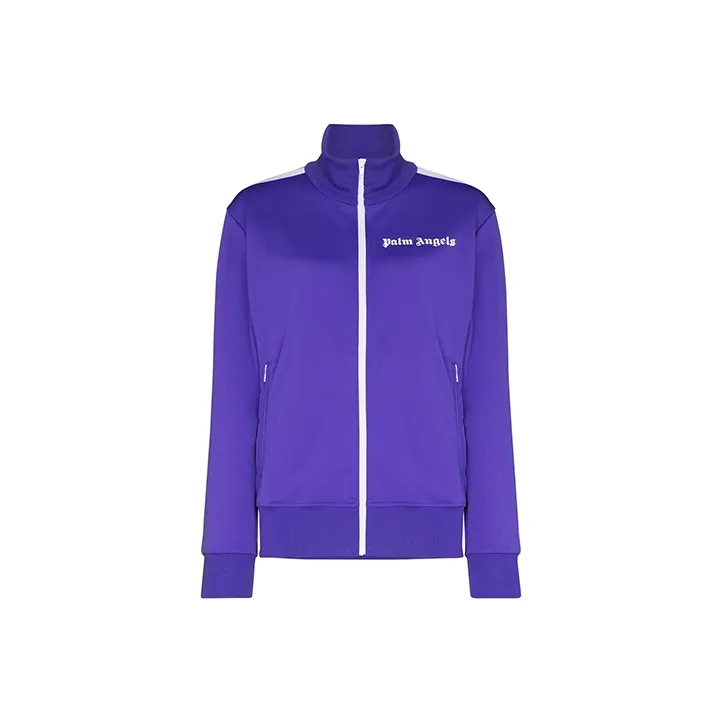 PALM ANGELS Logo Print Zip Up Track Jacket-0