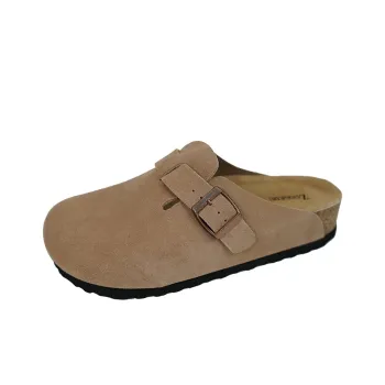 Zuogedu Abrasion Resistant Slip Resistant Closed Toe Slippers Unisex Mud Color