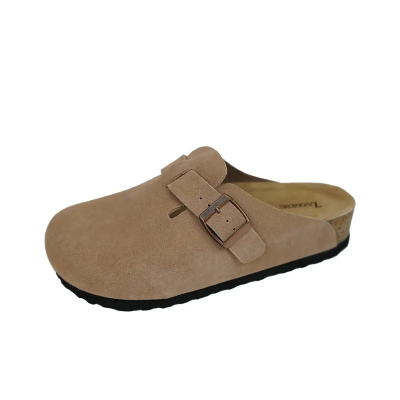Zuogedu Abrasion Resistant Slip Resistant Closed Toe Slippers Unisex Mud Color-0