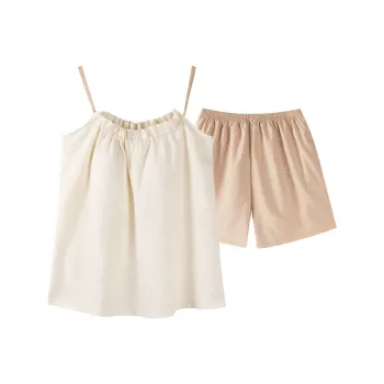 XIAFENYAN Pajama Set Women's Apricot