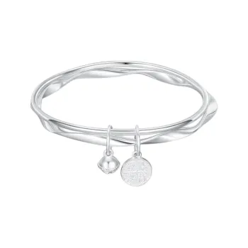YINI 999 Fine Silver Sweet Style Bangle Women's