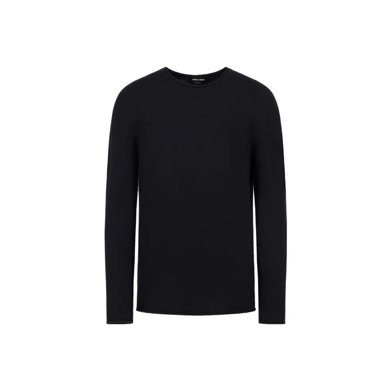 EMPORIO ARMANI Icon Cashmere Interlock Crew neck Jumper-0