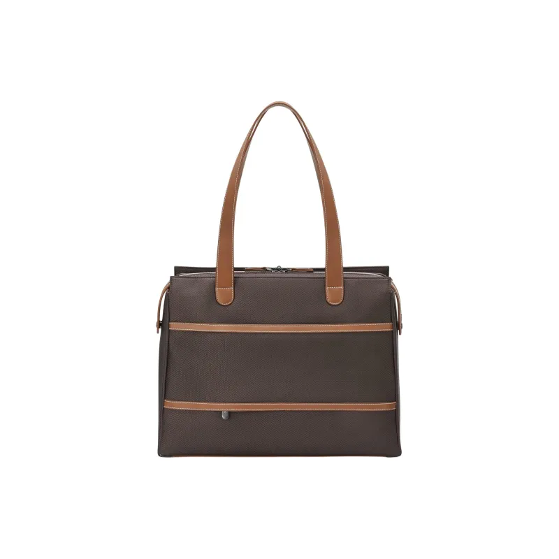 DELSEY Recycled Polyester Handbag, Shoulder Bag Unisex Brown-3
