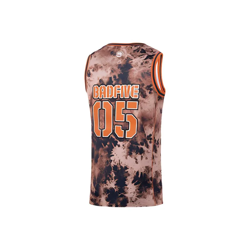 LiNing Basketball Top Men's Brown Ice Texture All Over Print-1