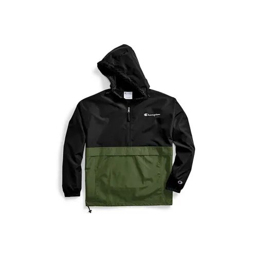 Champion Jackets Coats US Version Unisex Black Green Patchwork