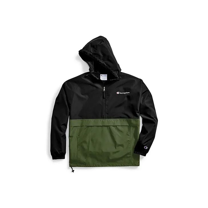 Champion Jackets Coats US Version Unisex Black Green Patchwork-0