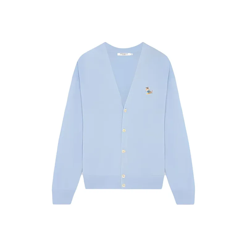 Maison Kitsune Logo patch Fine knit Cardigan-0