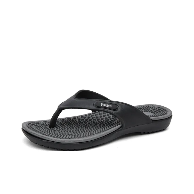 Budding Bear Rubber Sole Odor Resistant Abrasion Resistant Slip Resistant Flip Flops Men's-0