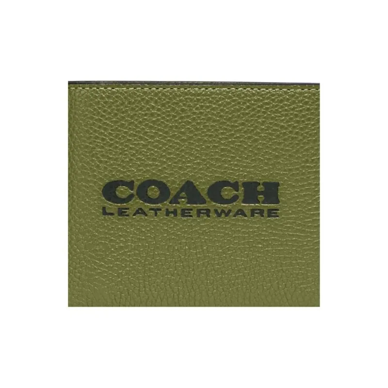COACH 3 IN 1 Wallet Leather Wallet Men's Olive Green-2