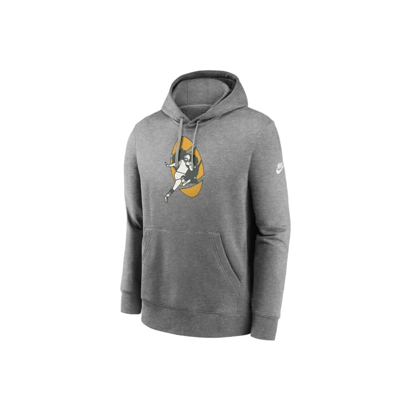 Nike Green Bay Packers Rewind Club Logo Men’s Nike Nfl Pullover Hoodie-0