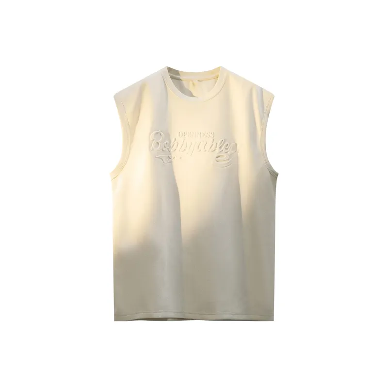 BOBBY ABLEY Versatile Loose Fit Straight Fit Letter Moisture Wicking Sleeveless Tank Top Unisex-27