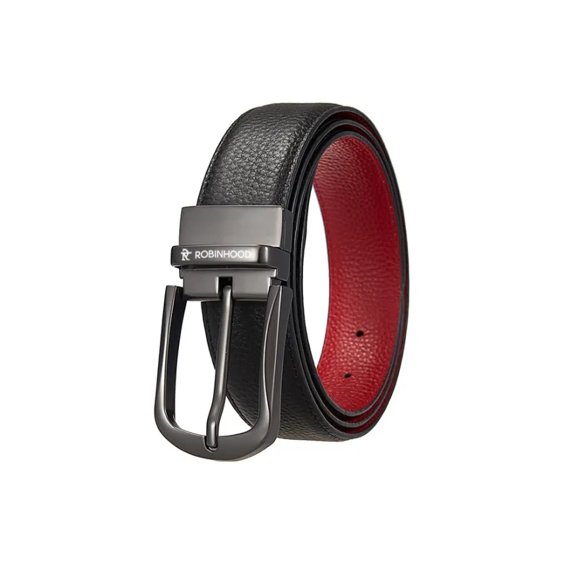 ROBINHOOD Top Grain Cow Leather Belts Men's Width 3.5CM-0