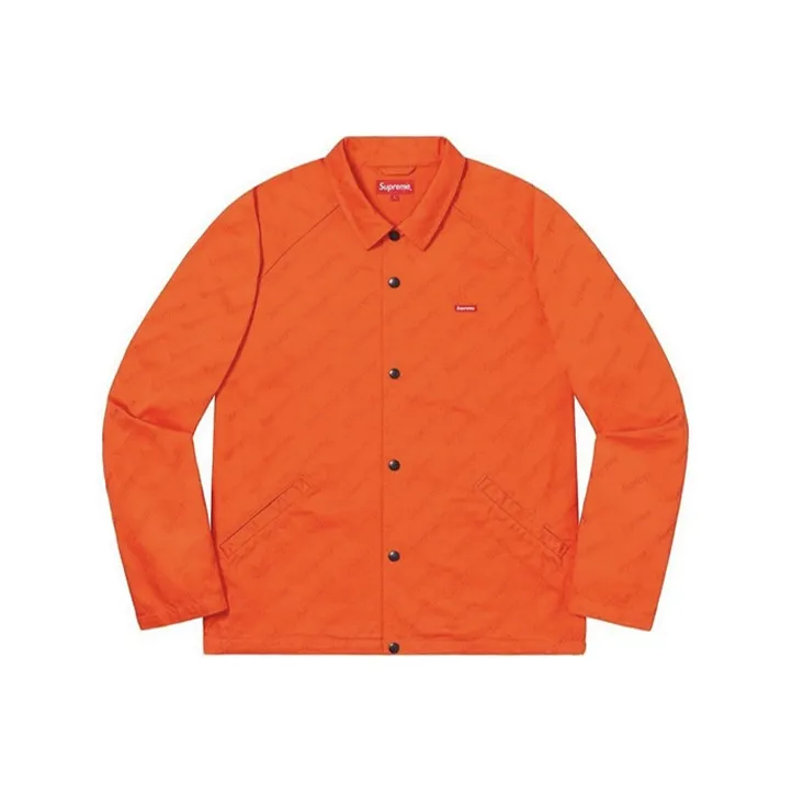 Supreme Snap Front Jacquard Logos Twill Jacket-0