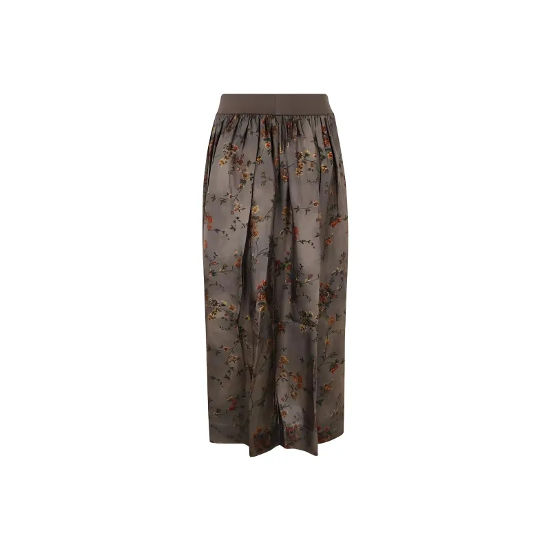 UMA WANG Floral Printed Midi Skirt-1