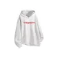 White Heather Gray with Red Print