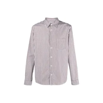 A.P.C Clément Stripe print Cotton Shirt