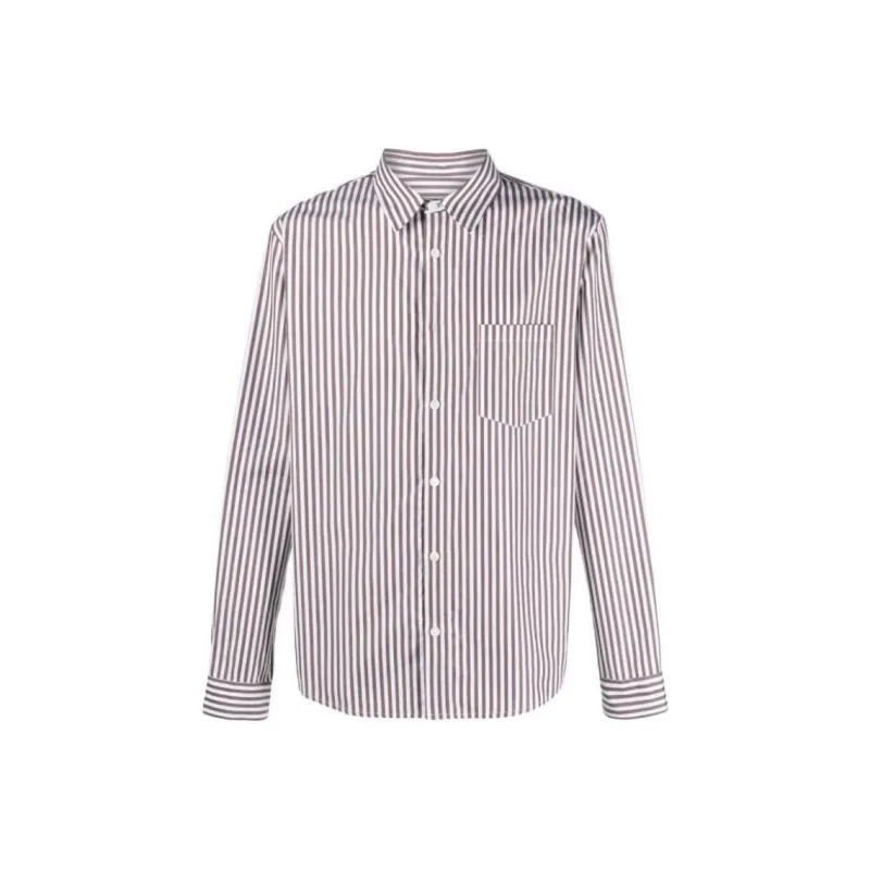 A.P.C Clément Stripe print Cotton Shirt-0