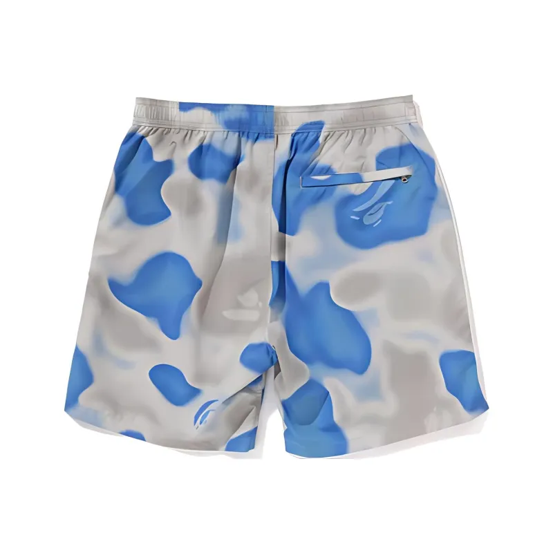 Bape Liquid Camo Shark Sweat Shorts-3