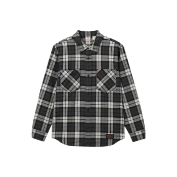 Levis Shirts Men Black Plaid