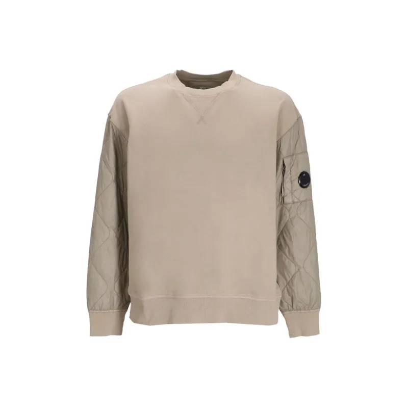 C.P.Company Quilted panel Jersey fleece Sweatshirt-0