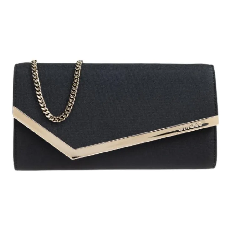 Jimmy Choo Emmie Glitter Chain-Linked Clutch Bag-2