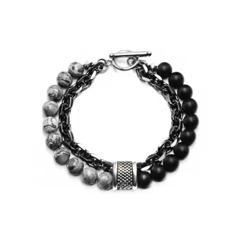 MUXIANG Map Stone Bracelets Unisex