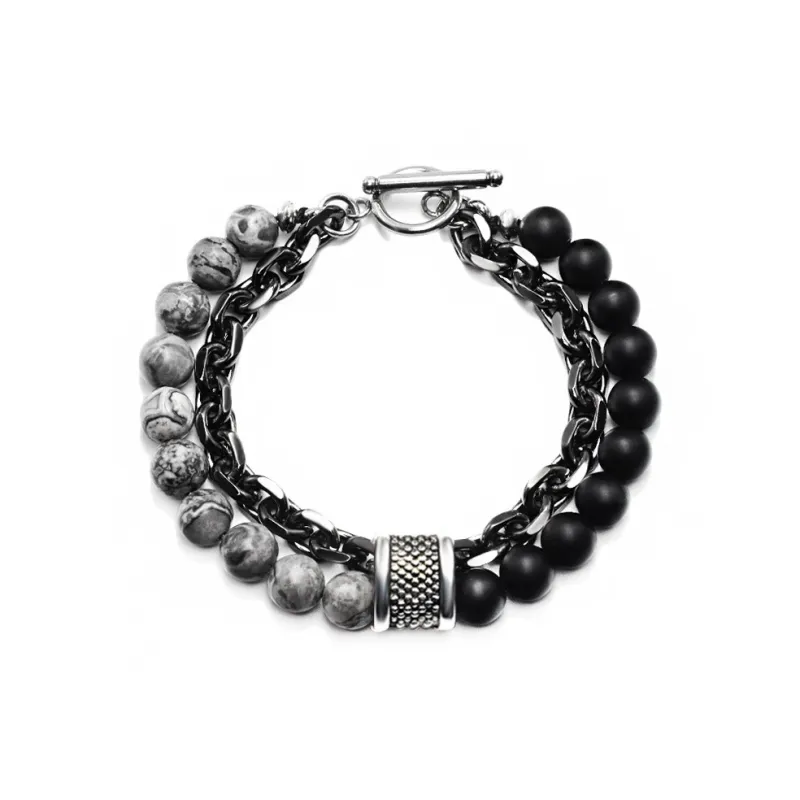 MUXIANG Map Stone Bracelets Unisex-0
