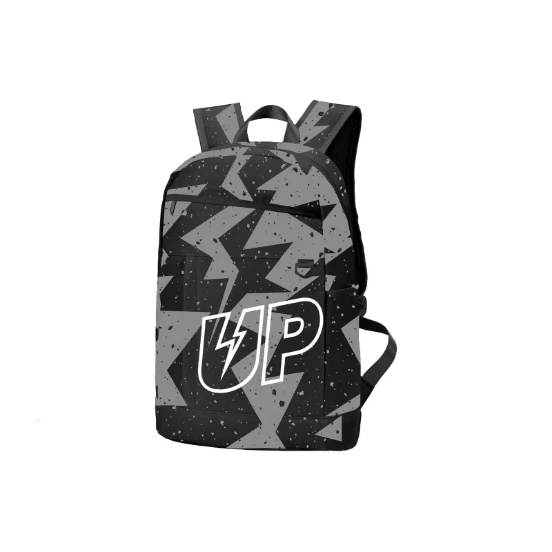 TURN UP Polyester Students Backpack Regular Unisex Black-1