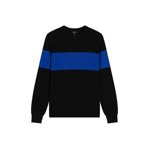 THEORY Knitwear Men Black/Mineral Blue