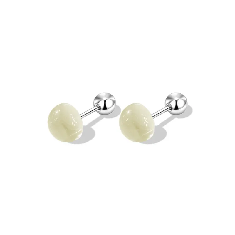 Shiban Titanium Steel Stud Earrings Women's-5