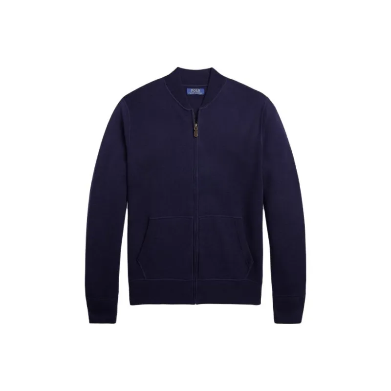 Polo Ralph Lauren Zip-up Felted Wool Navy Jumper-0
