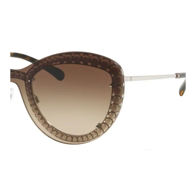 CHANEL Cat Eye Sunglasses Women's Brown-1