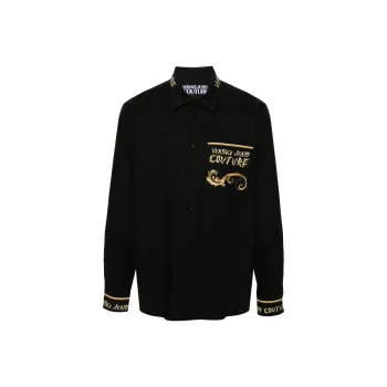 VERSACE JEANS COUTURE Chrome Couture Printed Poplin Shirt